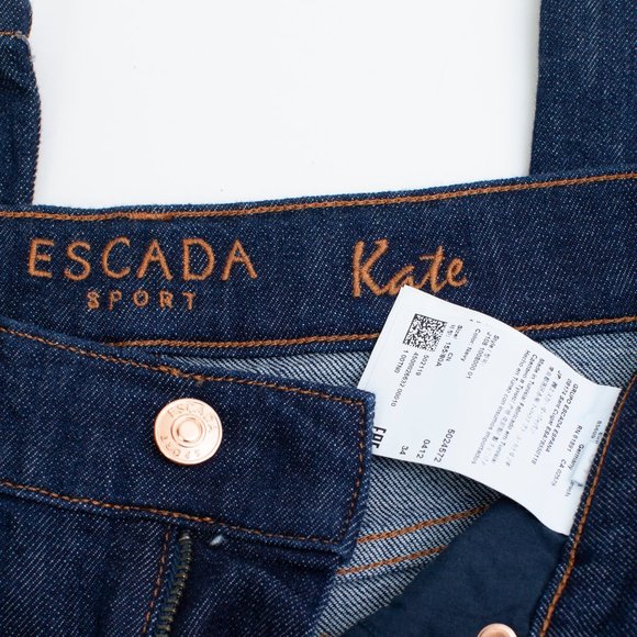 SOLD Escada Flared "Kate" Blue Jeans Sport Size 34 - Picture 4 of 8